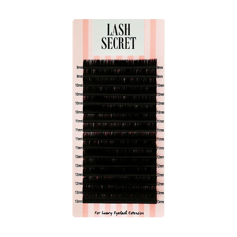 Накладні вії Lash Secret чорні, 16 ліній (mix, 0.07, L, 9-13)